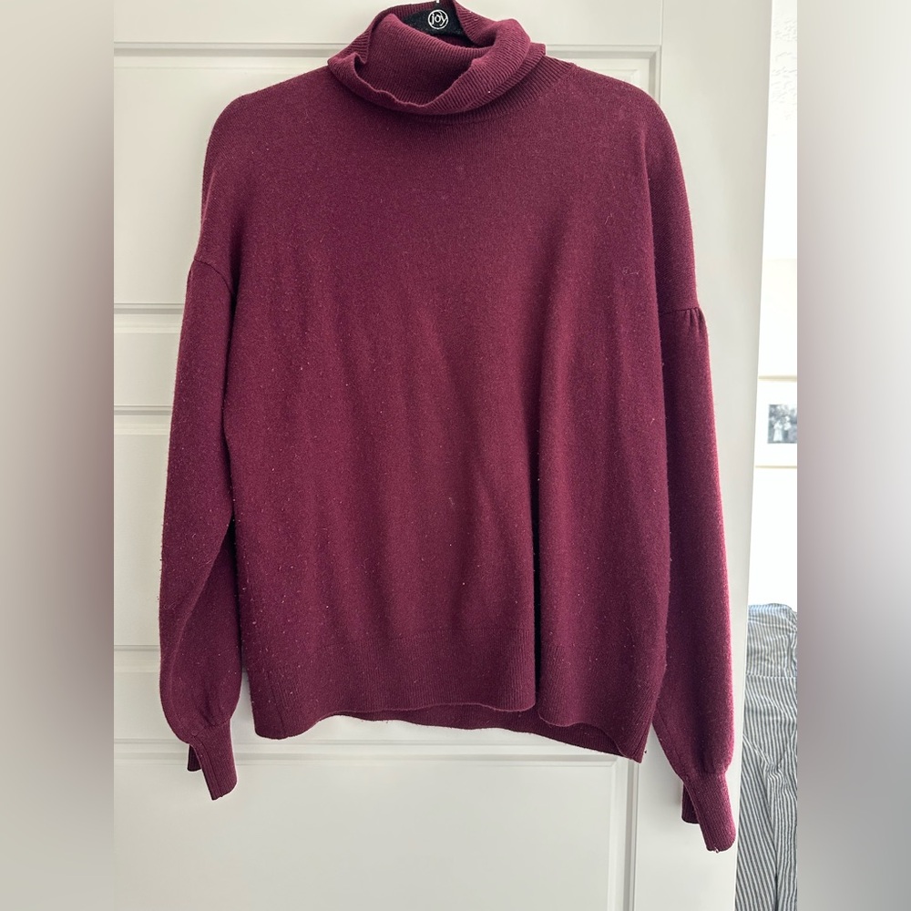 Club Monaco maroon turtleneck